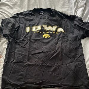 Black Iowa Hawkeyes Short Sleeve Tee